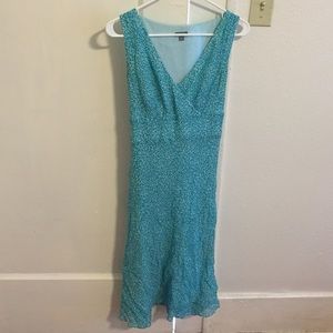Spotted teal Ann Taylor dress