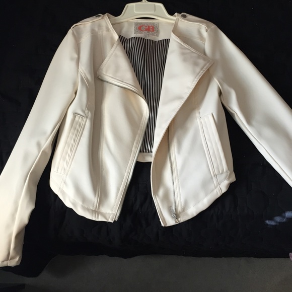 White moto jacket
