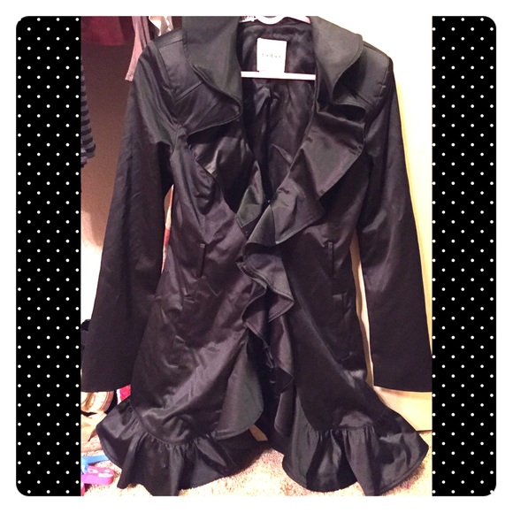 Bebe coat! Worn one time! Perfect condition. Black