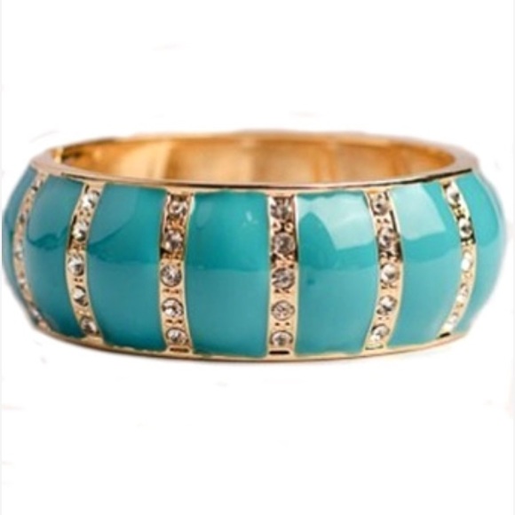 Showgirl Enamel Bangle in Mint, Coral & Turquoise - Picture 2 of 4