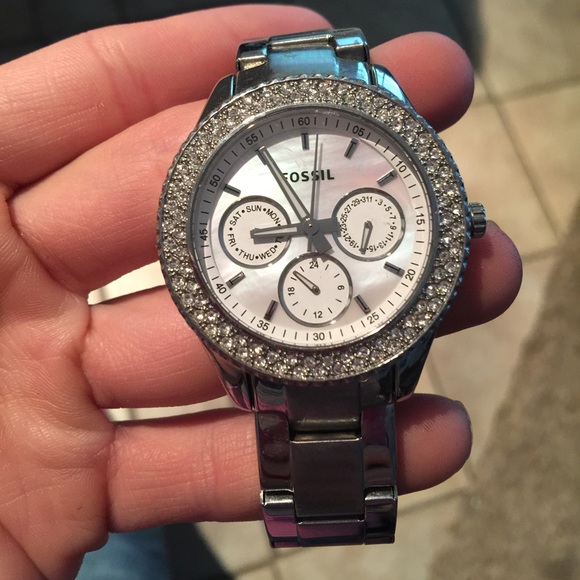 My fossil Stella watch with mother of pearl face