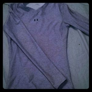Grey long sleeve athletic shirt