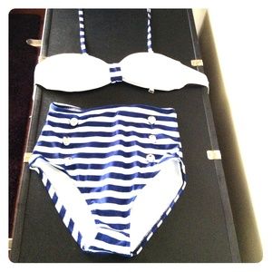 Retro high waist bathing suit