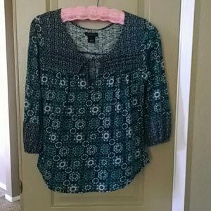 Lucky brand 3/4 sleeve top