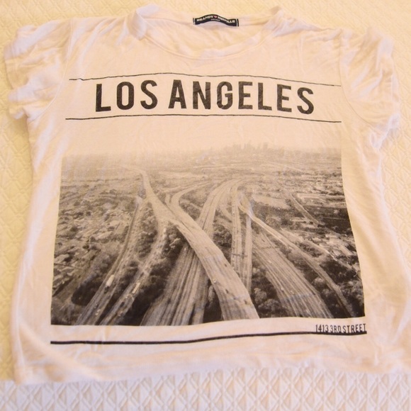 Brandy Melville Los Angeles printed crop top