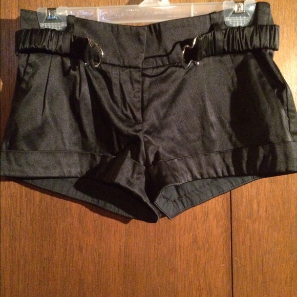 Forever 21 black satin shorts