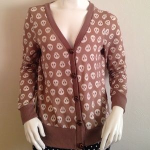 Skull print cardigan