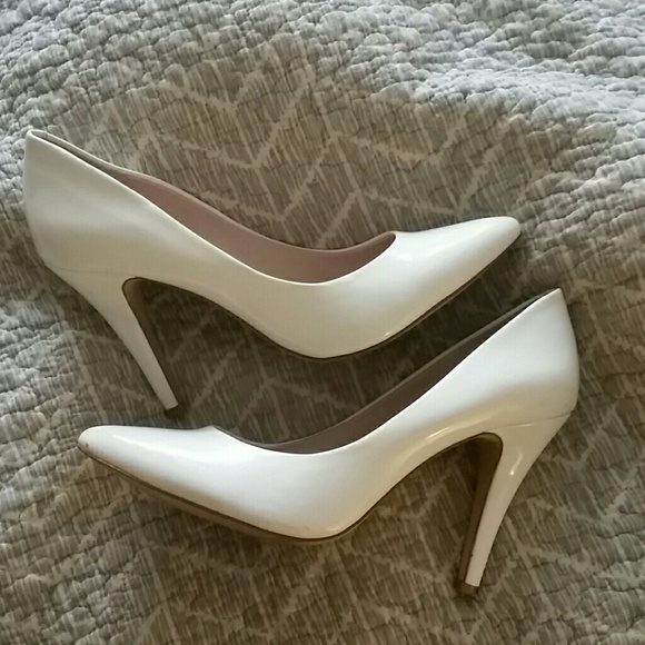 BCBG Generation White Pumps