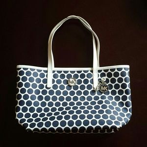 Adorable Michael Kors White and Blue small tote