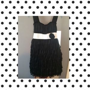Black and white party dress