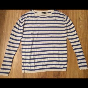 H&M Blue and White Striped Sweater