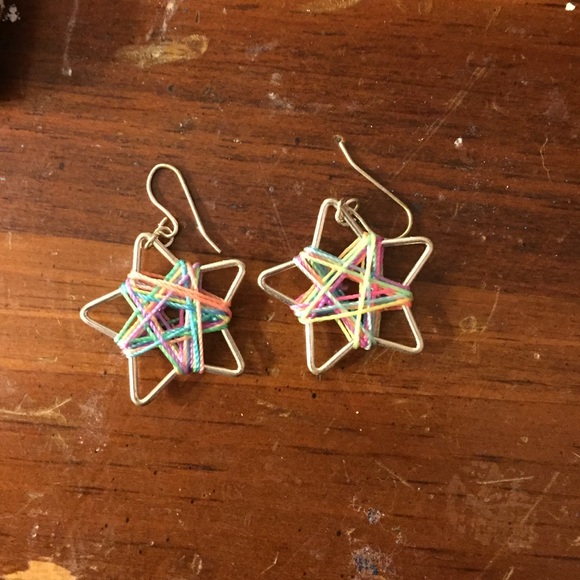 Homemade star earrings