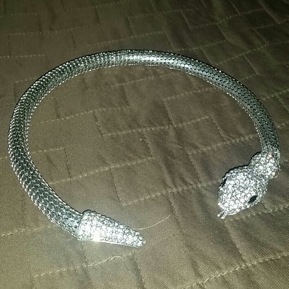 Rhinestone snake necklace