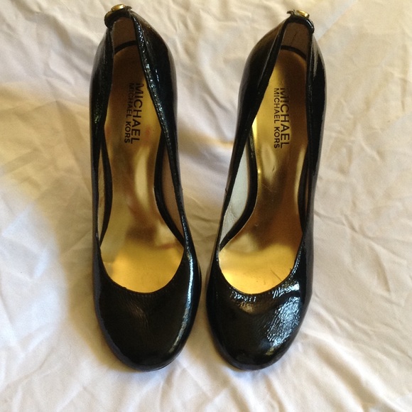 Black Patent Leather Michael Kors Heels