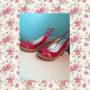 Pink Guess wedges