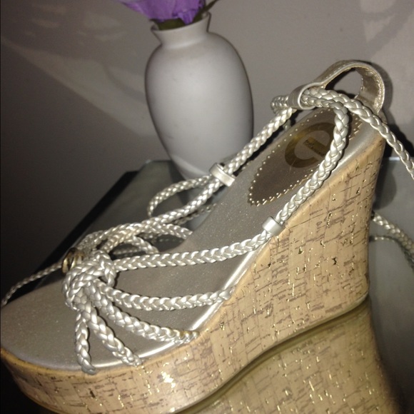 Ecko red lace up wedge