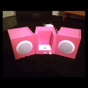 iPod STACKABLE SPEAKERS! PINK!!