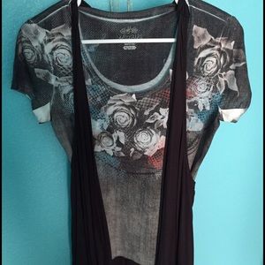 Mudd Roses Shirt w/ Vest