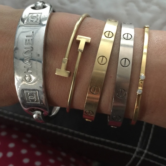Authentic vintage Chanel silver bracelet