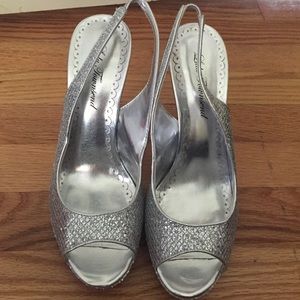 Silver Sparkly 5 inch Heels