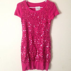Pink Justice Sweater Dress! Great condition!