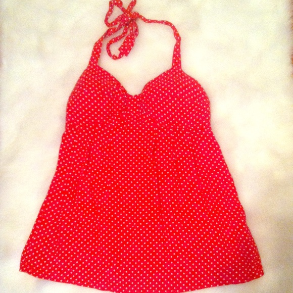 Polka dot red halter - Picture 1 of 3