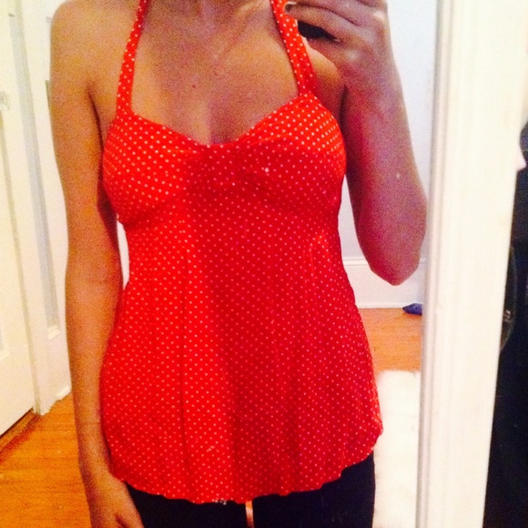 Polka dot red halter - Picture 2 of 3