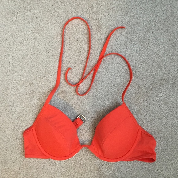 Victoria's Secret VS Push Up Swim Top 34A Orange - Picture 2 of 7