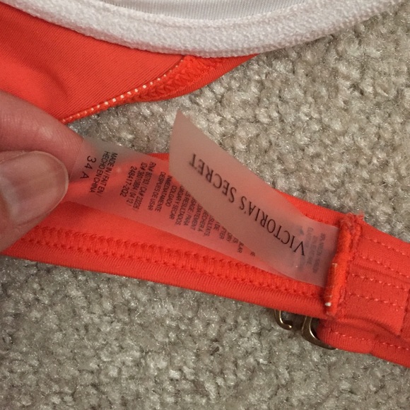 Victoria's Secret VS Push Up Swim Top 34A Orange - Picture 3 of 7