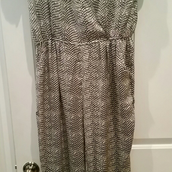 SNAKE PRINT SILKY PAJAMA LOOK JUMPSUIT NWT - Picture 3 of 4