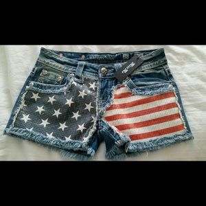 Super cute patriotic miss me shorts