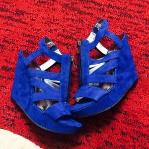 Royal Blue Wedges