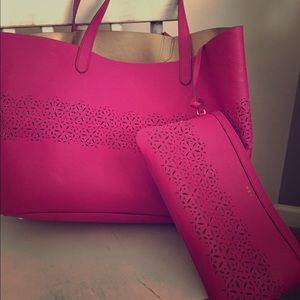 Ralph Lauren hot pink large tote