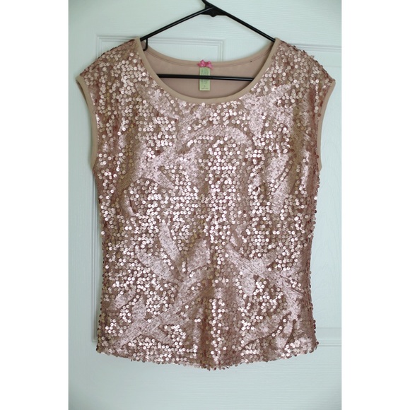 Sequin sleeveless shirt