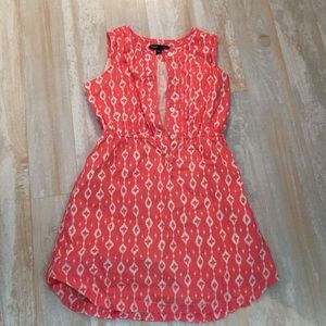 GapKids coral printed dress (only worn once)