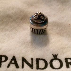 Cupcake Sterling Silver/14K Gold Pandora charm