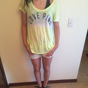 Yellow Ombré VS Pink Shirt