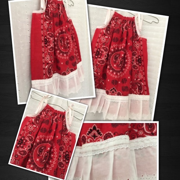 🌹Red Paisley bandana dress