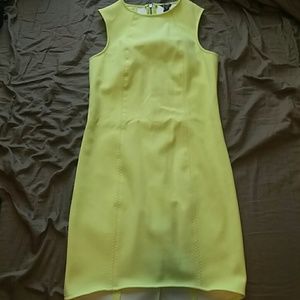 Lemon Yellow Scuba Dress