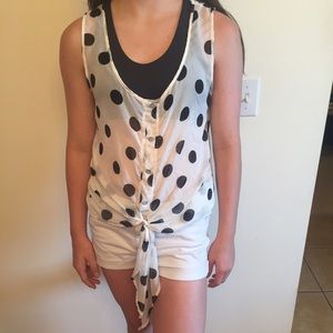 Sheer Polka Dot Tank