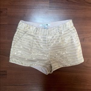 F21 gold shorts!