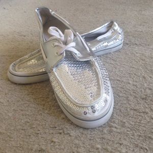 Sparkly Dexter boat shoes