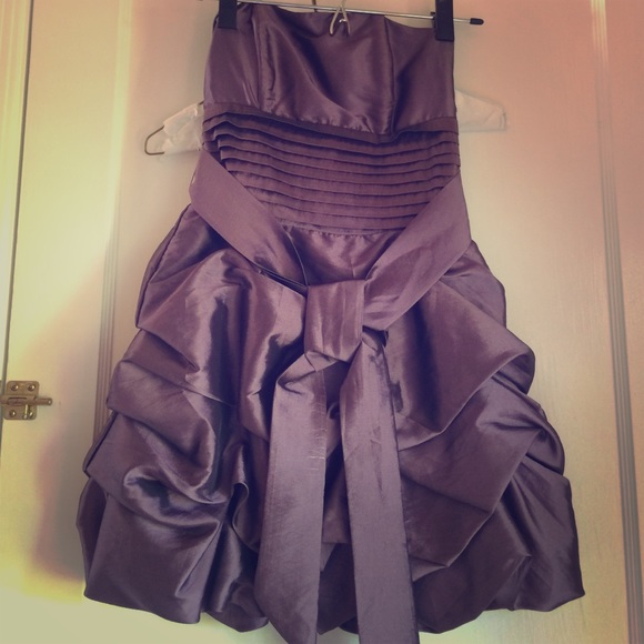 Iridescent purple formal dress