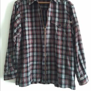Vintage zip up flannel