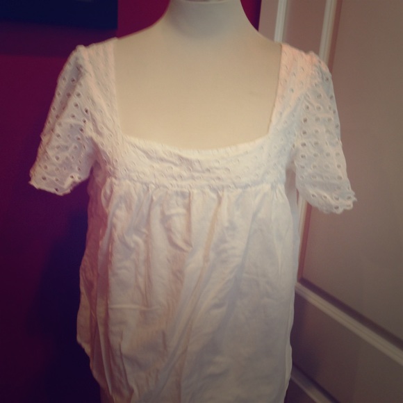 Michael Kors Cotton eyelet top. Worn once.