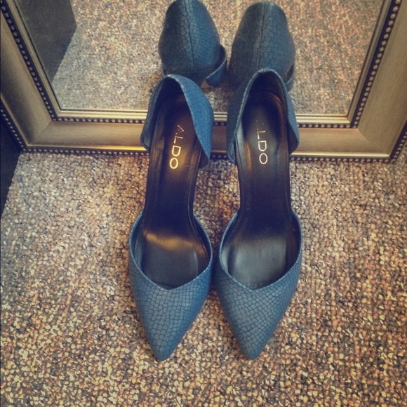 Blue Nappa heels