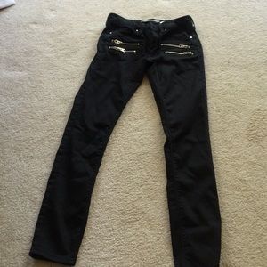 Topshop Low Rise Leigh Black Jeans