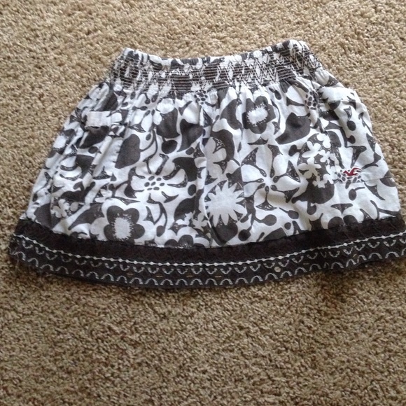 Brownish floral skirt