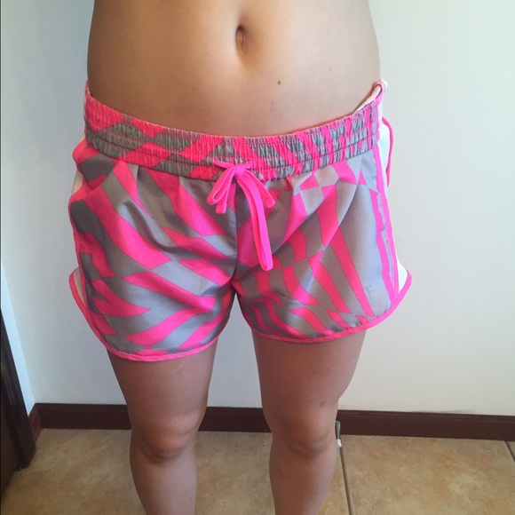 Pink and Gray Running Shorts