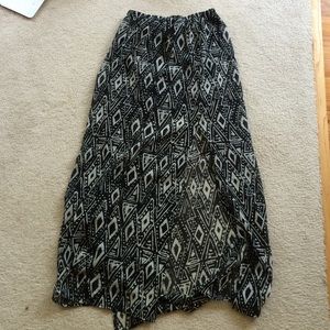 Black and White Maxi Skirt